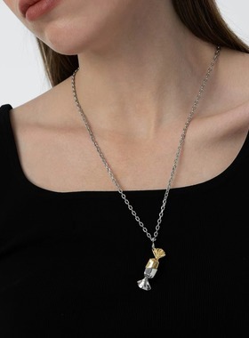 磁吸相吸黑头情侣款项链设计感男士饰品潮甜酷女生磁吸糖果吊坠