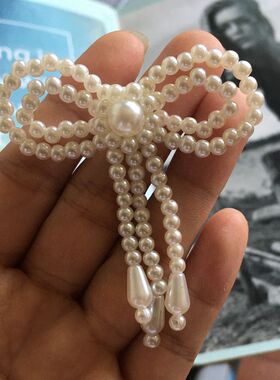 长筒袜流苏吊坠手工仿珍珠