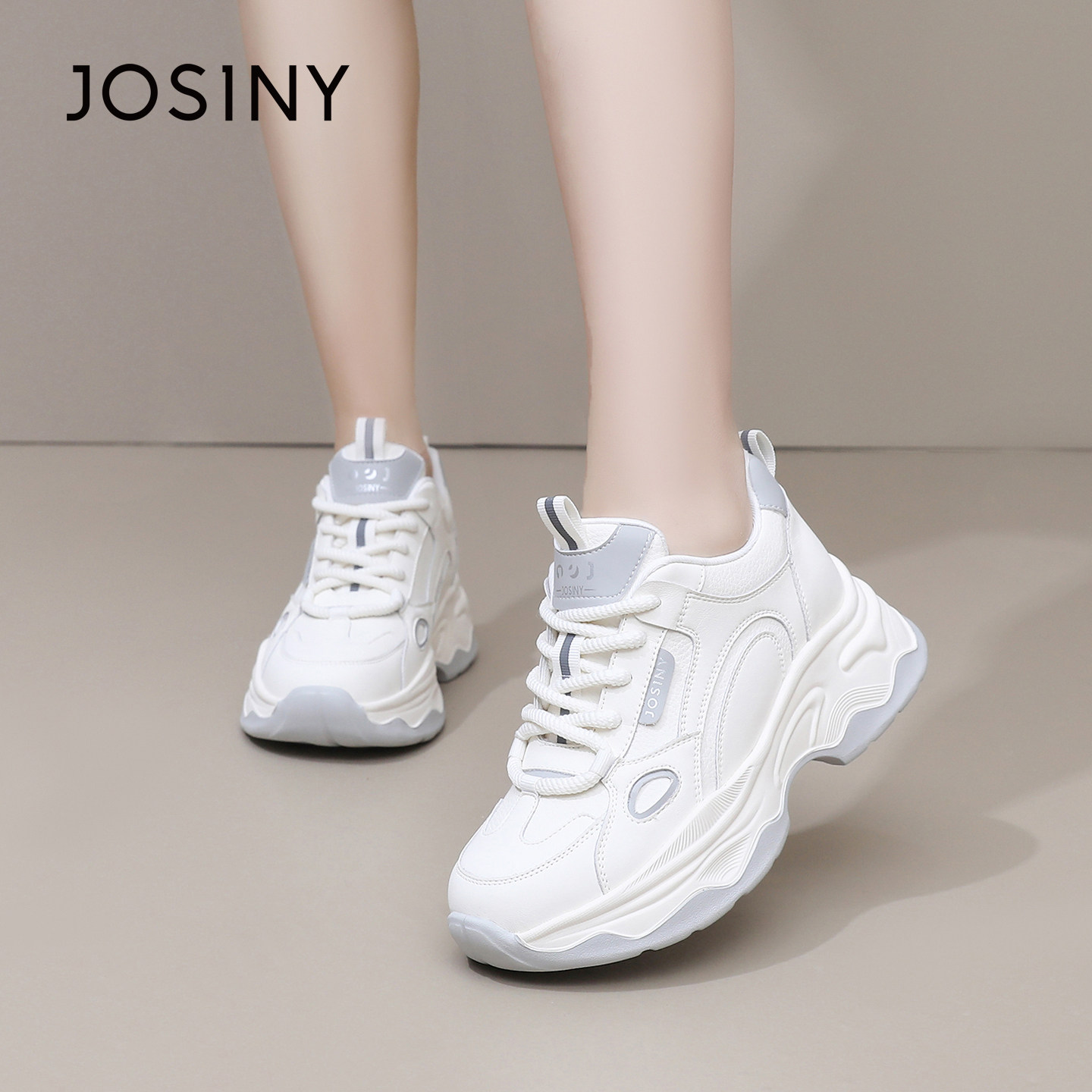 卓诗尼2026春季新款厚底老爹鞋女显瘦休闲鞋时尚小个子舒适运动鞋,淘宝优惠券,粉丝福利购,淘宝优惠卷
