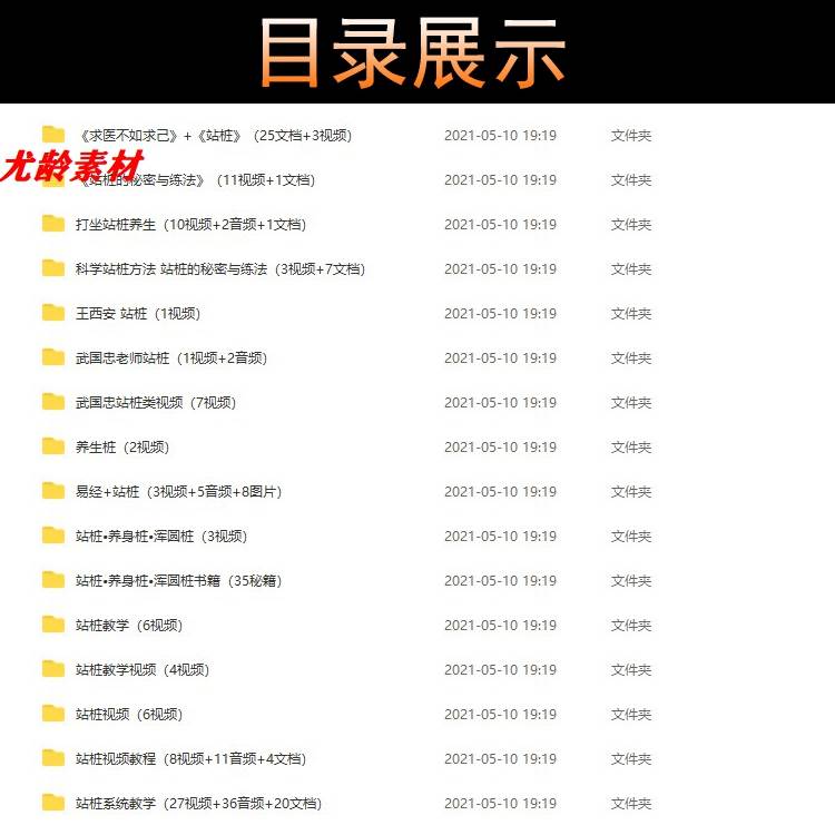 站桩视频教程 站桩原理技巧要点详解 零基础自学养生桩浑圆桩教程 - 图0