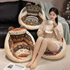 Ethnic style futon cushions on the ground, lazy people sitting on tatami, Japanese style bedroom home balcony bay window floor thickening