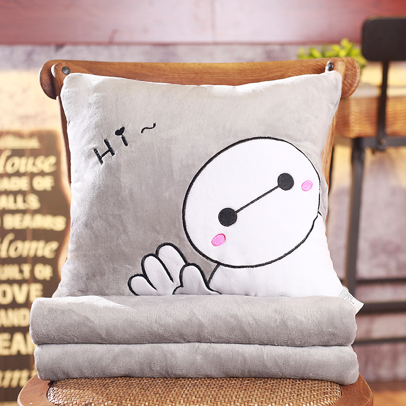 抱枕被子两用靠垫被沙发办公室折叠午休靠枕头被汽车靠背空调毯 - 图1