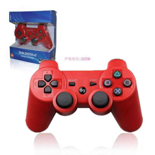 PS3手柄 PS3无线蓝牙双震手制 震动游戏手柄 黑蓝白多色 全新盒装 - 图0