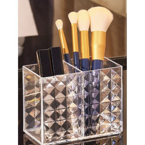 化妆刷收纳桶透明亚克力笔刷筒桌面粉刷美妆蛋口红化妆品整理盒子 - 图0