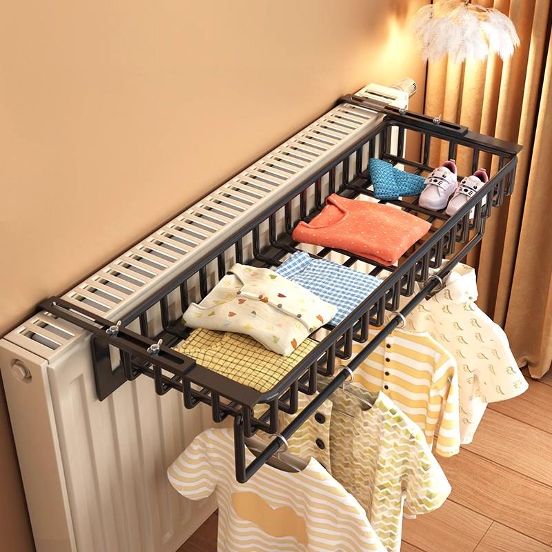 暖气片晾衣架挂钩暖气管上置物架挂衣架晾晒神器烘干凉衣鞋袜架子 - 图2