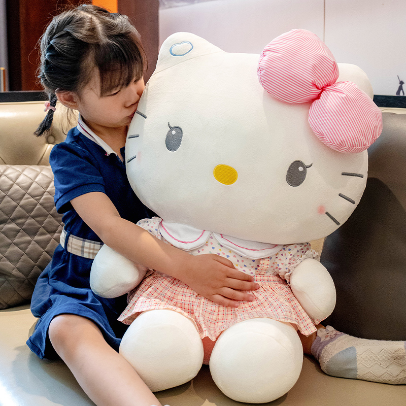 HelloKitty公仔可爱凯蒂猫KT猫咪玩偶布娃娃毛绒玩具儿童女生礼物 - 图0