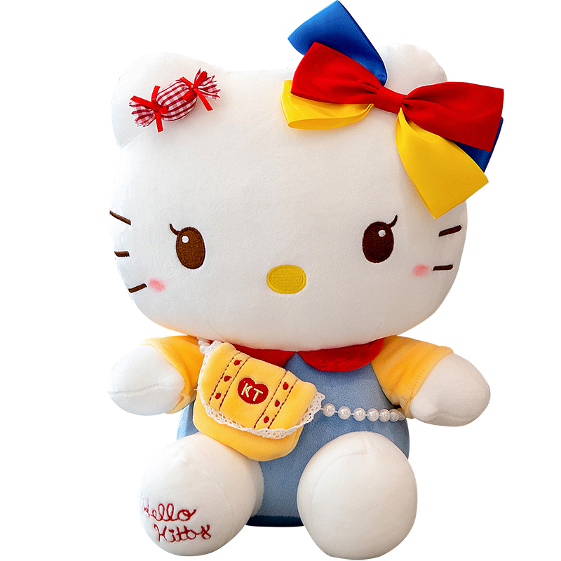 正版HelloKitty公仔凯蒂猫玩偶布娃娃背包猫咪毛绒玩具生日礼物女