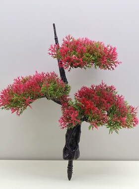 室内外装饰仿真绿植迎客松假花