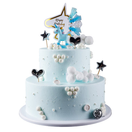 Double Layer Cartoon Cake Model Simulation 21 New Flower Fairy Daben Princess Birthday Fake Cake Sample
