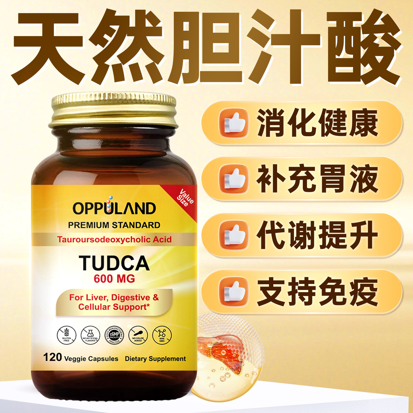 TUDCA胆盐胆酸胶囊胆汁盐补充剂肝酶胆囊切除后营养品保健品进口,淘宝优惠券,粉丝福利购,淘宝优惠卷