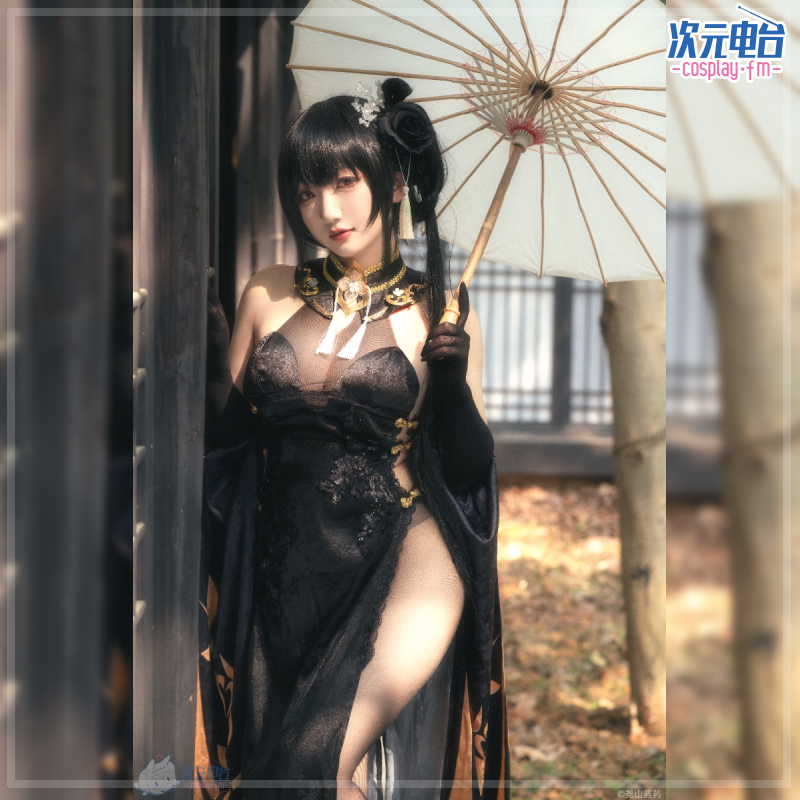 次元 碧蓝航线 镇海cosplay服装 春节旗袍cos全套奇响华殿裙装 - 图2