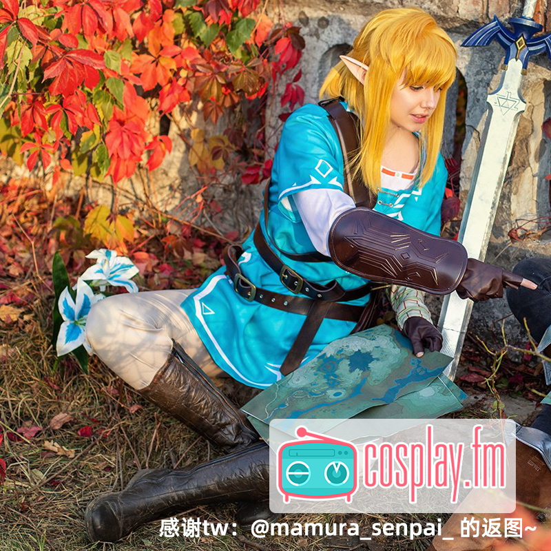 林克cos服装 塞尔达传说cosplay荒野之息 link英杰服游戏周边全套 - 图2