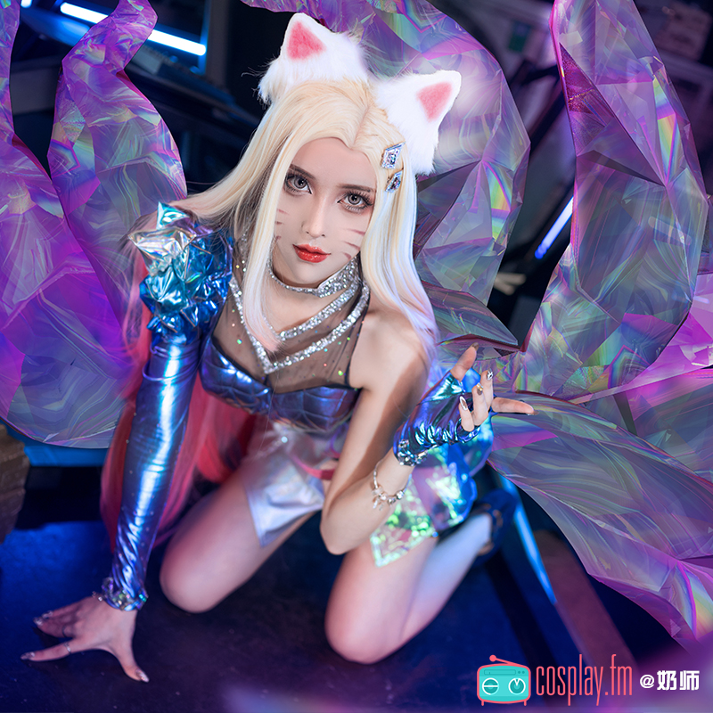 英雄联盟LOL 阿狸cos服Ahri KDA女团狐狸cosplay服裝 连体衣全套 - 图0