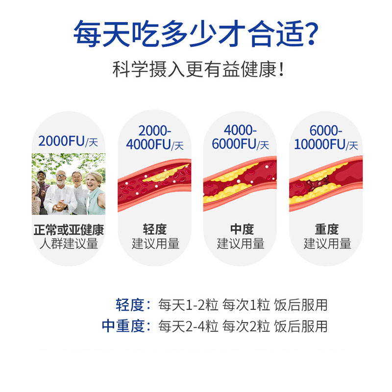 美国进口原装纳豆激酶胶囊纳豆菌4000FU心脑血管保健品中老年180 - 图1