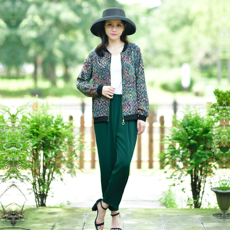 夏装春秋两件套人造棉旅游度假夹克 绒锦晟时尚套装