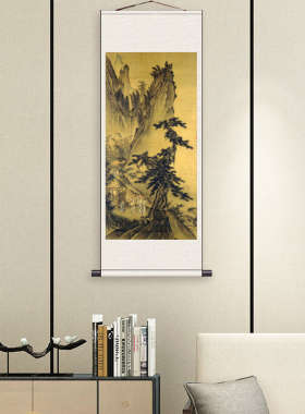 三顾茅庐仿古卷轴字画装饰人物