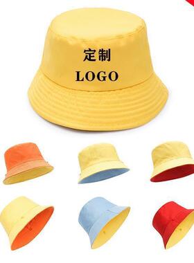 儿童双面渔夫帽定制logo春秋季