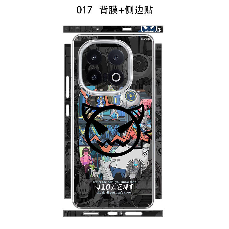 适合IQOO15简约潮男女款超薄全包后背贴膜 iqoo12pro/13磨砂防指纹手机彩膜3M贴纸保护膜侧边贴不留胶类纸膜