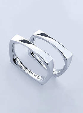 设计小学925银小两口情侣对戒