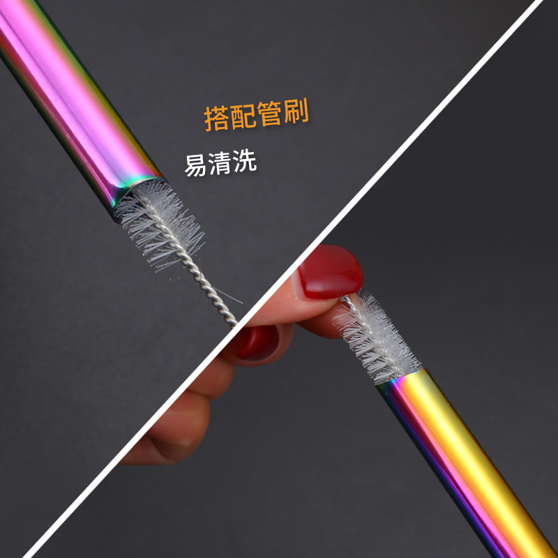 304不锈钢环保饮管组盒装便携式循环使用吸管套装ins创意斜口弯管,淘宝优惠券,粉丝福利购,淘宝优惠卷