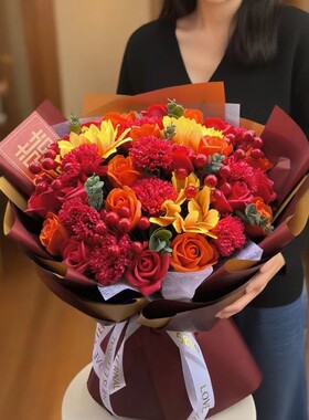 订婚结婚用品仿真玫瑰假花香皂花求婚送老婆媳妇送妈妈丈母娘岳母