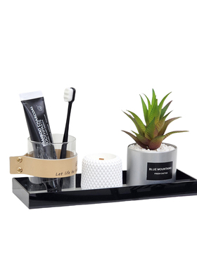 简约样板房卫生间洗漱台软装饰品桌面创意摆件香薰仿真花ZH3924