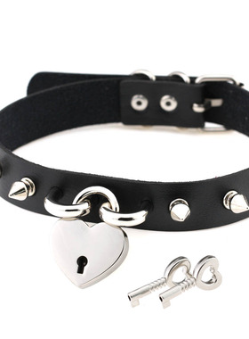 CHOKER欧美皮质暗黑铆钉多圈