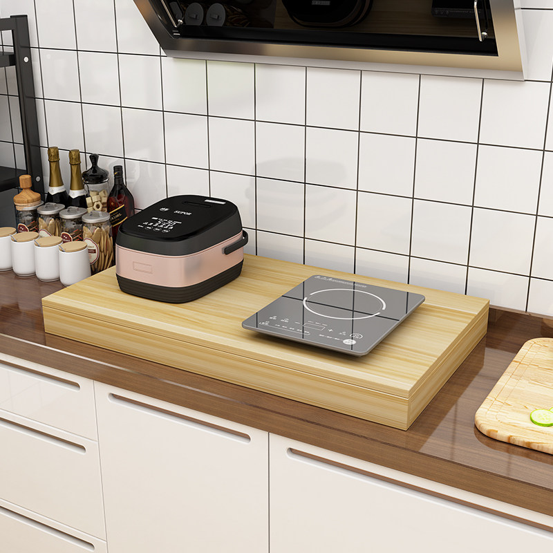 燃气灶盖板罩电磁炉支架木台煤气灶架托灶台盖板厨房置物架炉罩板,淘宝优惠券,粉丝福利购,淘宝优惠卷