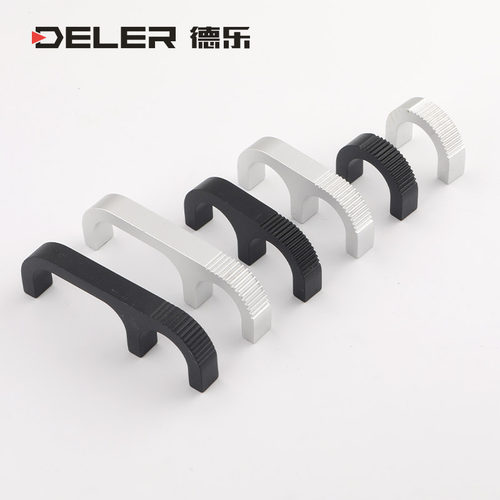 铝制拉手B4-1U/2U/3U/4U小拉手设备机箱把手U型加厚柜门实心提手 - 图2