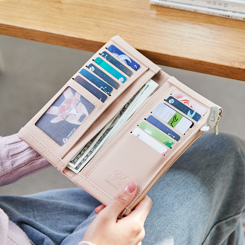 普瑞蒂韩版可爱小清新女长款心钱包 获丰箱包钱包