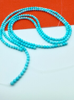 3.5mm浅蓝松石散珠DIY镶嵌