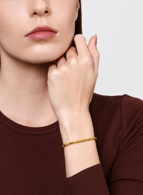 周生生文化祝福东方古祖黄金足金节节高升手链送母亲礼物95621B