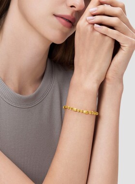 周生生黄金筒间手链女款计价