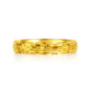 Chow Sang Sang Essence series pure gold three-dimensional sparkling plaid gold ring 96774R