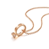 Секреты любви Чжоу Шенгшенг обещают бриллиант BB Кольцо кольцо Женское 18 -километровое подарка рукава розового золота 89056U