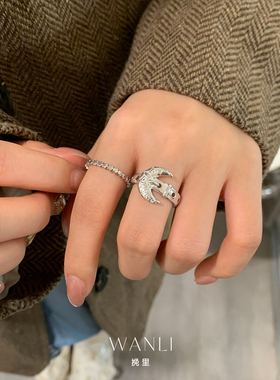 星月戒指个性简约时尚小众设计