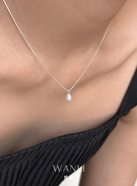 纯银珍珠颈链项链日常百搭夏天女