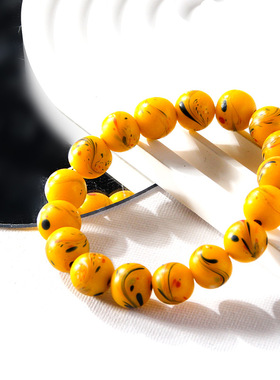 新品老琉璃手串凤尾凤眼蛙皮手链珠子复古手工文玩冷门男女送礼