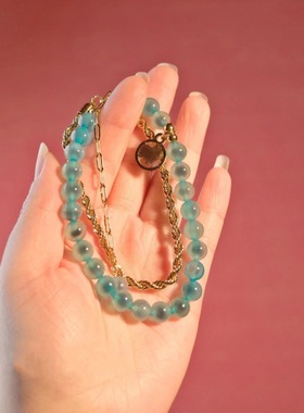 北京雍和寺庙流通处新款香灰半糖珠链手串手链可多圈调节叠戴手环