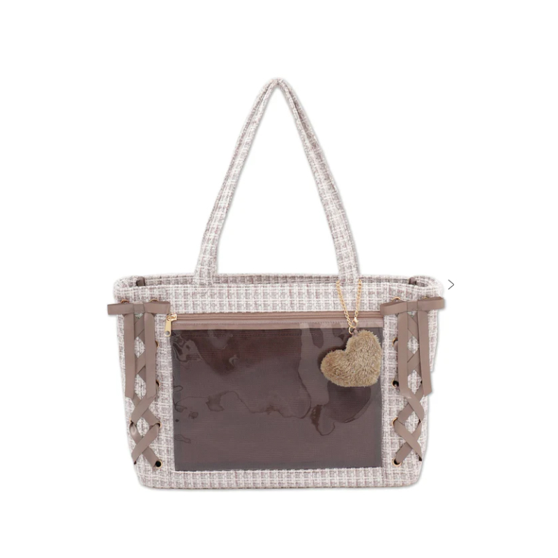 wego丝带痛新款小香风痛包带爱心挂件2月到货直邮发货二次元痛包 - 图1