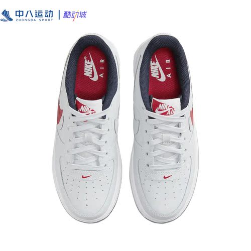 Nike耐克Air Force1大童轻便百搭耐磨舒适简约休闲板鞋FQ4118-001 - 图3