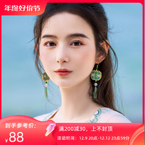 Vegan Warm Jade Original Design Double-sided Embroidery Accessories 2023 New Retro China Wind Nails Pearl Flow Suearrings