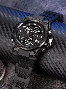 外贸跨境电子手表韩版多功能青少年户外运动夜光学生石英双显批发