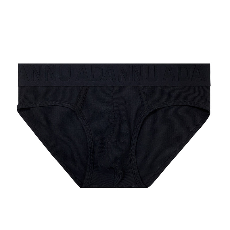 ADANNU男三角内裤螺纹棉国风浮雕文腰带纯色性感低腰提臀运动青年,淘宝优惠券,粉丝福利购,淘宝优惠卷
