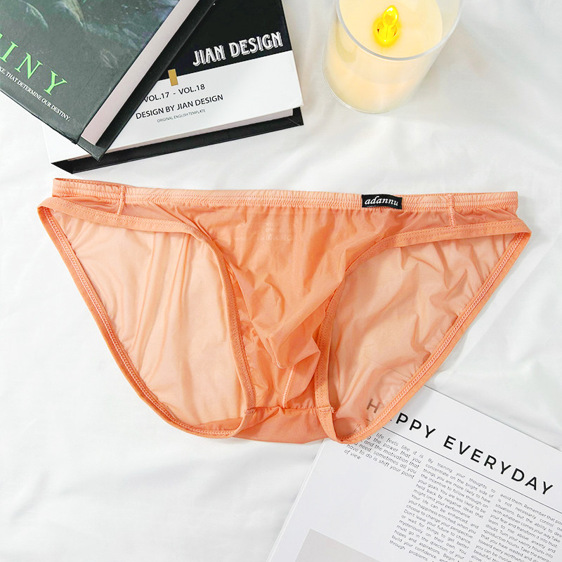 ADANNU男三角内裤透明超薄网纱 透气纯色U凸性感低腰潮流运动青年,淘宝优惠券,粉丝福利购,淘宝优惠卷