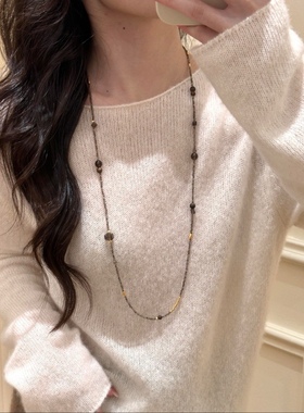 天然茶晶项链女款锁骨链手链小众设计感高级轻奢气质百搭颈链配饰