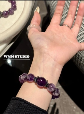 紫羽｜超贵气浓郁乌拉圭天然紫水晶手串秋冬九紫离火上岸水晶手链