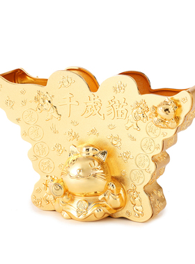正品李居明千岁招财猫摆件