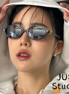 复古墨镜女高级感韩版黑色书呆子