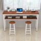 Modern minimalist milk tea shop Nordic cashier high table and chairs